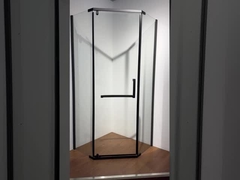 템퍼드 글래스 코너 쿼드랑트 샤워실 블랙 ISO9001