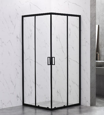 코너 욕실 흑색 프레임 2 측면 샤워 큐비클 알루미늄 프레임