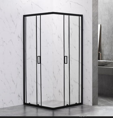 코너 욕실 흑색 프레임 2 측면 샤워 큐비클 알루미늄 프레임