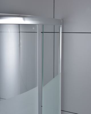 크롬 알루미늄 코너 입구 샤워 인클로저 투명 유리 5mm