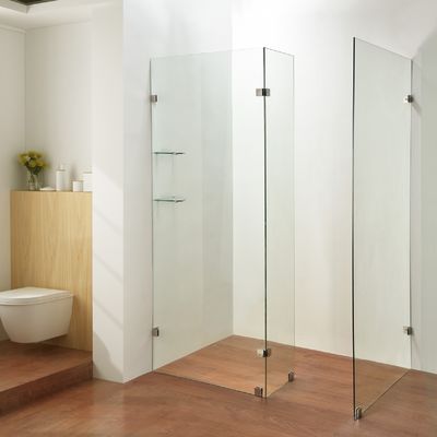 주문 31''X31''X75'' 3면 프레임리스 유리 샤워 인클로저 6mm online manufacture